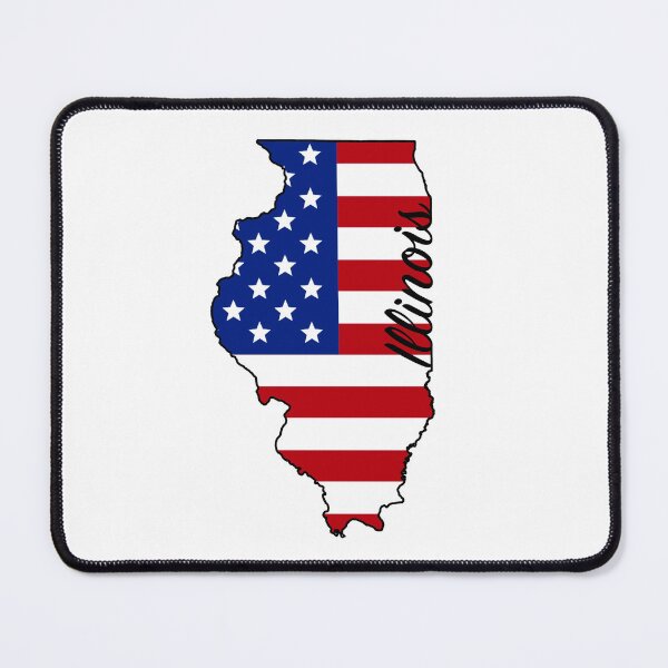 Item preview, Illinois -- US State (flag-map)  designed and sold by ArchitectGrubb.