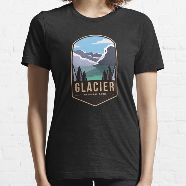 Vintage Glacier National Park Retro 80s Montana Mountain Essential T-Shirt  for Sale by mrsmitful