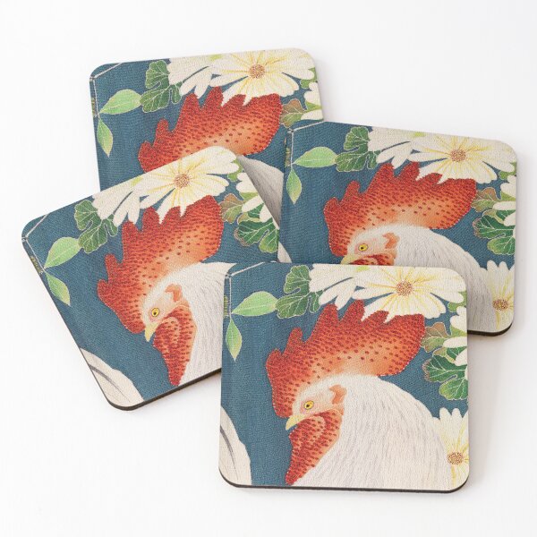 Item preview,  Japanese Rooster Pattern On Kimono Fabric designed and sold by Tamas Das.