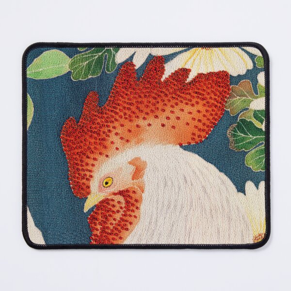 Item preview, Japanese Rooster Pattern On Kimono Fabric designed and sold by Tamas Das.