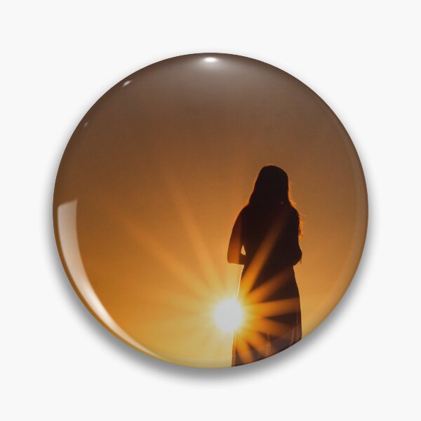 Item preview, Silhouette of woman, in sunrise, with yellow and orange colors. designed and sold by AylaHarbich.