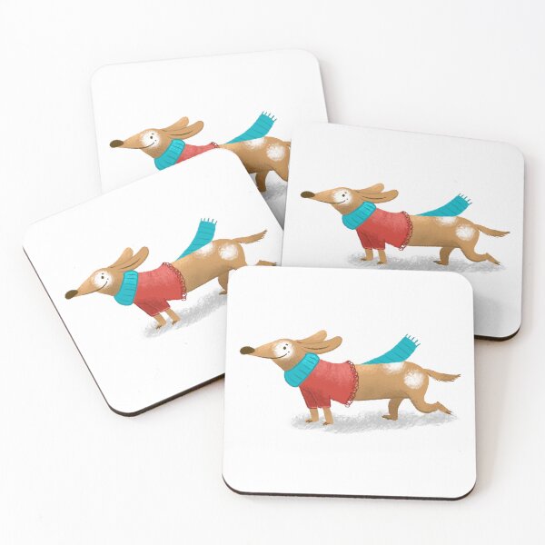 Item preview, Dashing  Dog Christmas dachshund number 4 designed and sold by jasmineberry.