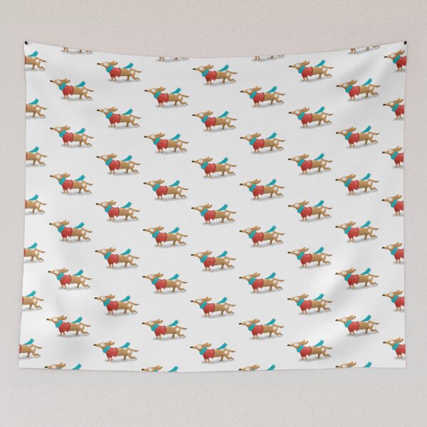 Item preview, Dashing  Dog Christmas dachshund number 4 designed and sold by jasmineberry.
