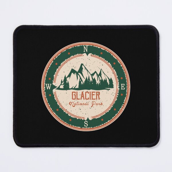Item preview, glacier national park retro compas sign   designed and sold by NileTeez.