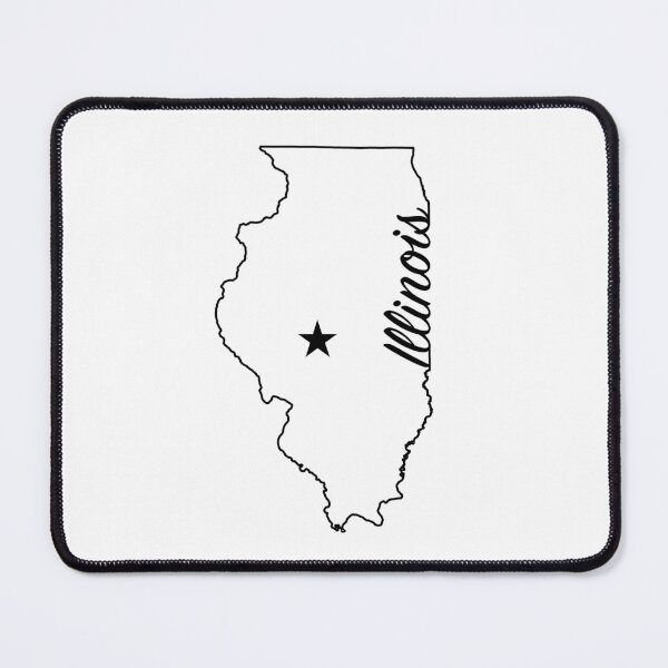 Item preview, Illinois -- US State (simple outline with capital star)  designed and sold by ArchitectGrubb.