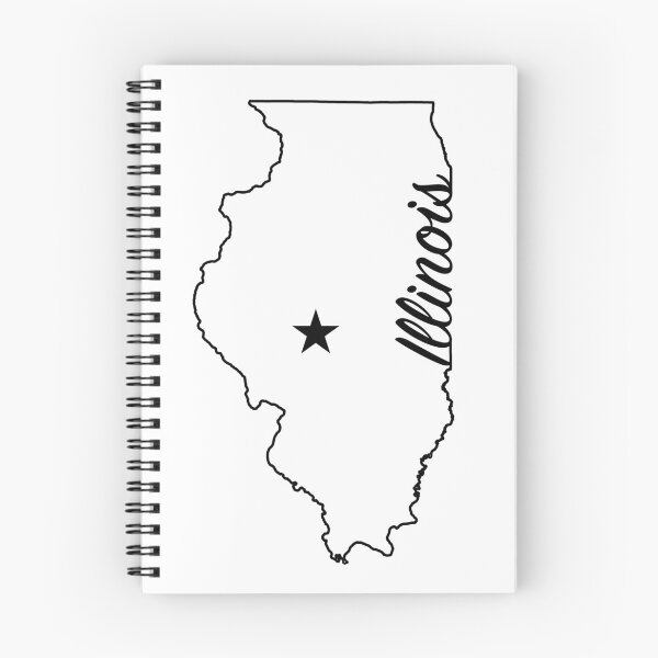 Item preview, Illinois -- US State (simple outline with capital star)  designed and sold by ArchitectGrubb.
