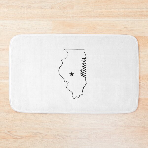 Item preview, Illinois -- US State (simple outline with capital star)  designed and sold by ArchitectGrubb.