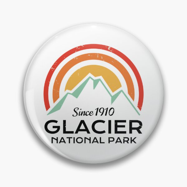 Artikelvorschau, Glacier Nationalpark Retro Vintage Berg entworfen und verkauft von NileTeez.