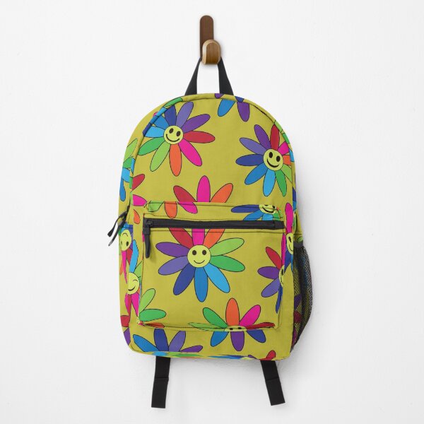 Item preview, Groovy Rainbow Smiley Flowers pattern designed and sold by Yasminepatterns .