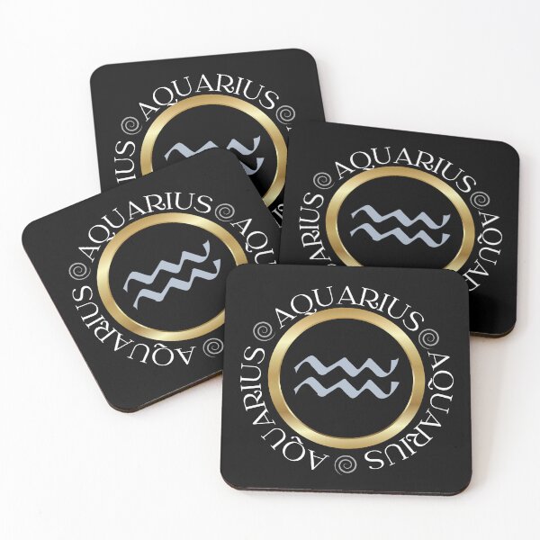 Item preview, Aquarius Symbol and Text Circle designed and sold by Hellofriendco.