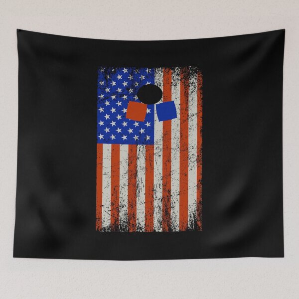 Item preview, American Flag Cornhole Bean Bag Toss Lawn Game designed and sold by TastefulTees.
