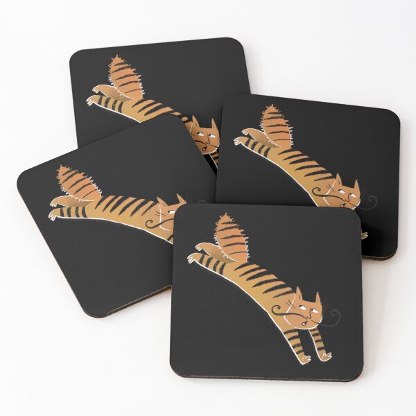 Item preview, CAT in boots jumping away designed and sold by jasmineberry.