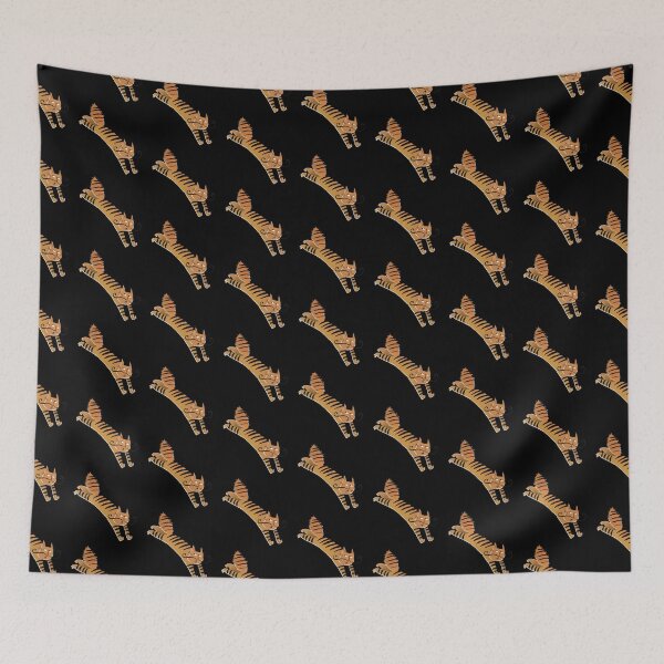 Item preview, CAT in boots jumping away designed and sold by jasmineberry.