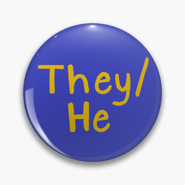 Item preview, Blue They/He (Yellow Text) designed and sold by Smoltsuki.