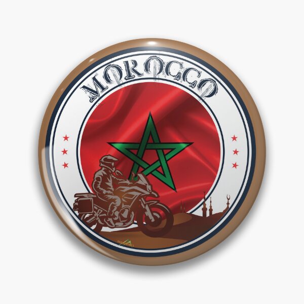 Item preview, MOROCCO Maroc Maroccan Flag Motorcycle Sticker T-Shirt designed and sold by OuterShellUK.