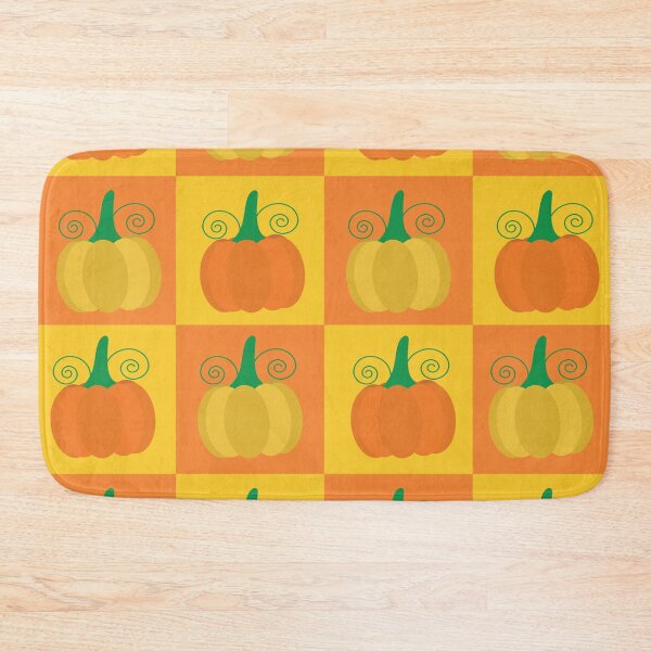 Item preview, Checkered Orange and Yellow Pumpkin pattern  designed and sold by Yasminepatterns .