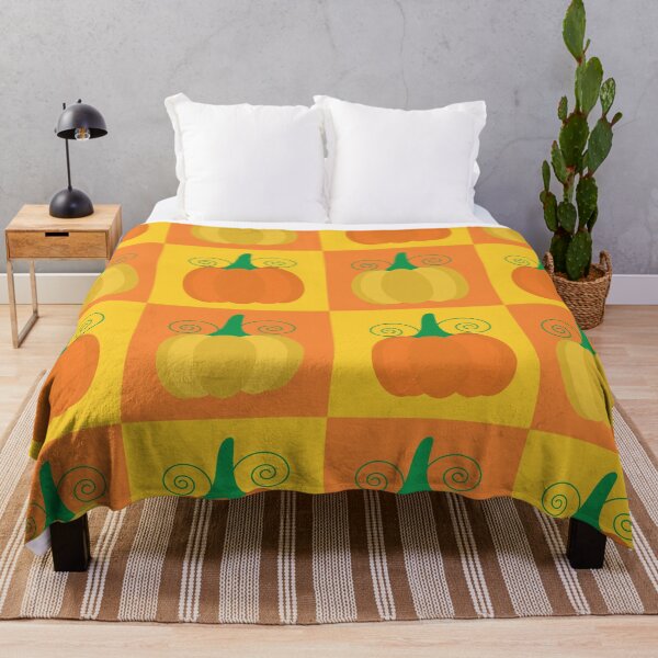 Item preview, Checkered Orange and Yellow Pumpkin pattern  designed and sold by Yasminepatterns .