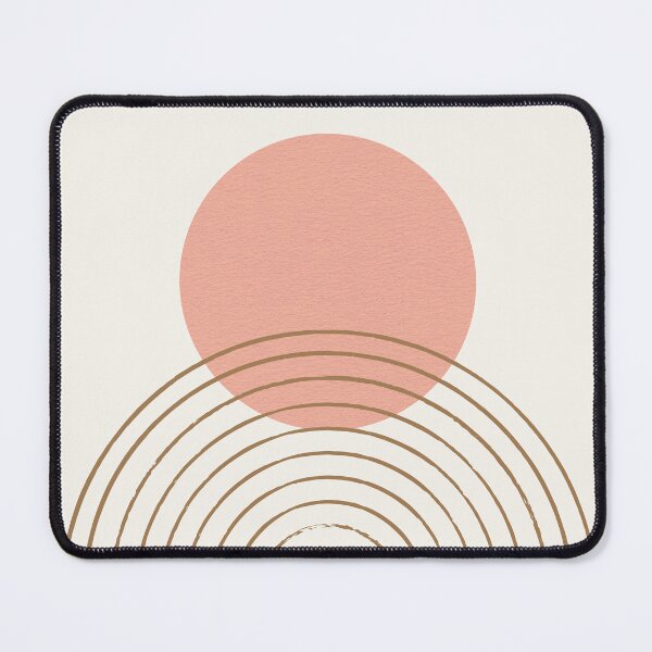 Item preview, Pink Sun Rainbow Abstract - Mid century modern designed and sold by moonlightprint.