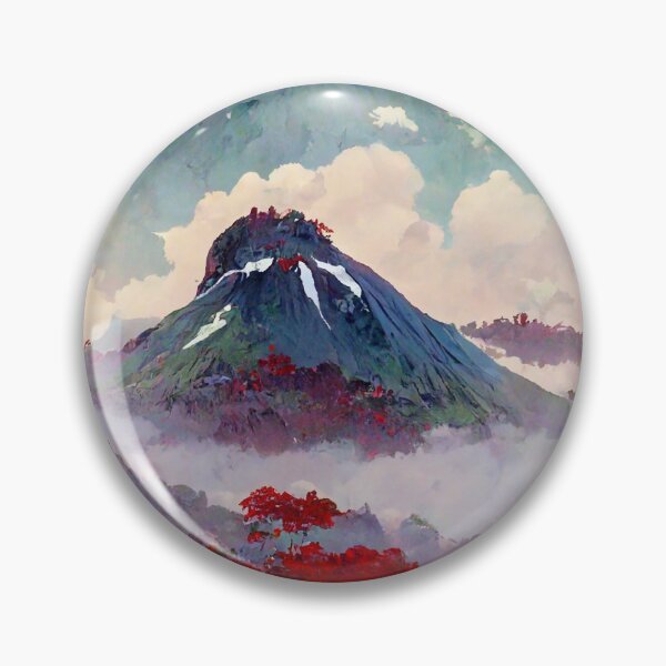 Item preview, Red Forest in Autumn at the Base of the Mountain designed and sold by SingularityGeek.