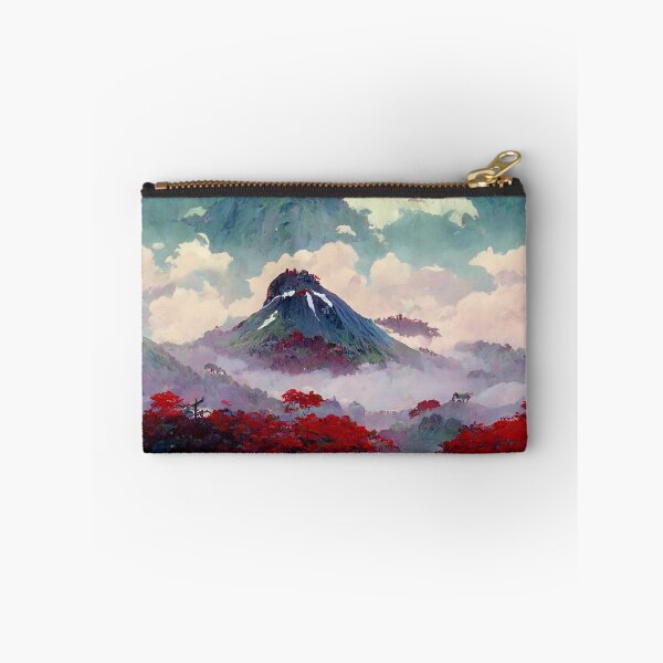 Item preview, Red Forest in Autumn at the Base of the Mountain designed and sold by SingularityGeek.