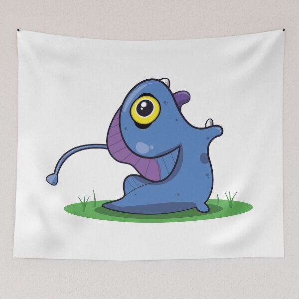 Item preview, The Sea Beast - Cute Blue Monster designed and sold by Necronder.