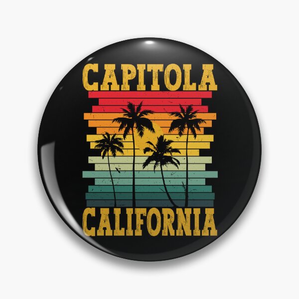 Item preview, Retro Capitola California USA Tropical Summer Palm Trees designed and sold by Elia-Art.