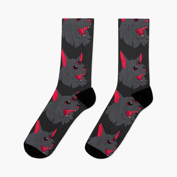 Item preview, Occult Three Eyed Demon Cat Red Grey designed and sold by everything4eva.