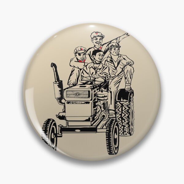 Item preview, Chinese people on tractor beautiful digital ink art, gift in traditional calligraphy designed and sold by MsLuciaStore.