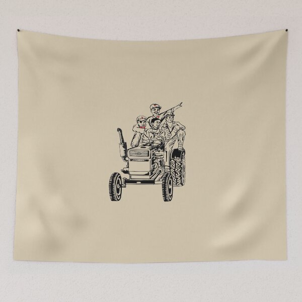 Item preview, Chinese people on tractor beautiful digital ink art, gift in traditional calligraphy designed and sold by MsLuciaStore.