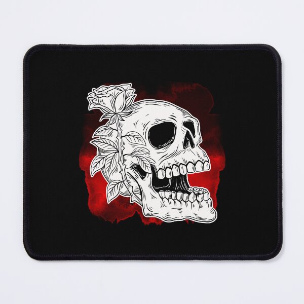Item preview, Skull with Rose with a Bleeding Background designed and sold by ArtOfStars.