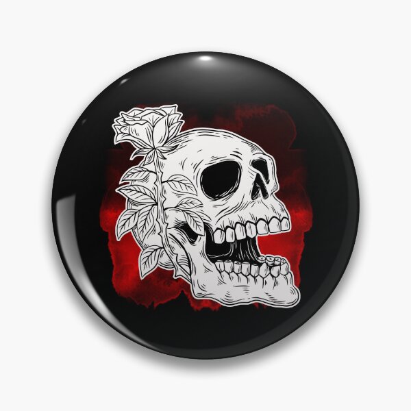 Item preview, Skull with Rose with a Bleeding Background designed and sold by ArtOfStars.