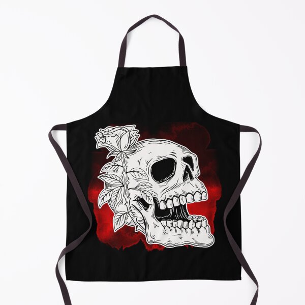 Item preview, Skull with Rose with a Bleeding Background designed and sold by ArtOfStars.
