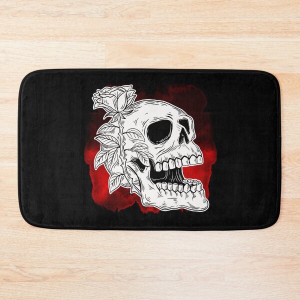 Item preview, Skull with Rose with a Bleeding Background designed and sold by ArtOfStars.
