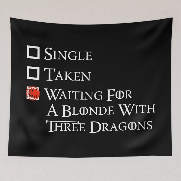 Item preview, Waiting on a blonde with three dragons designed and sold by pixhunter.