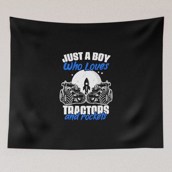 Item preview, Just A Boy Who Loves Tractors Funny Tractor And Rockets Fan designed and sold by Nessshirts.