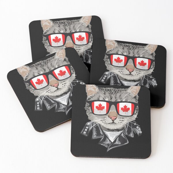 Item preview, Cat Canada Flag Sunglasses Cool Canadian Cat  designed and sold by vergiebee.