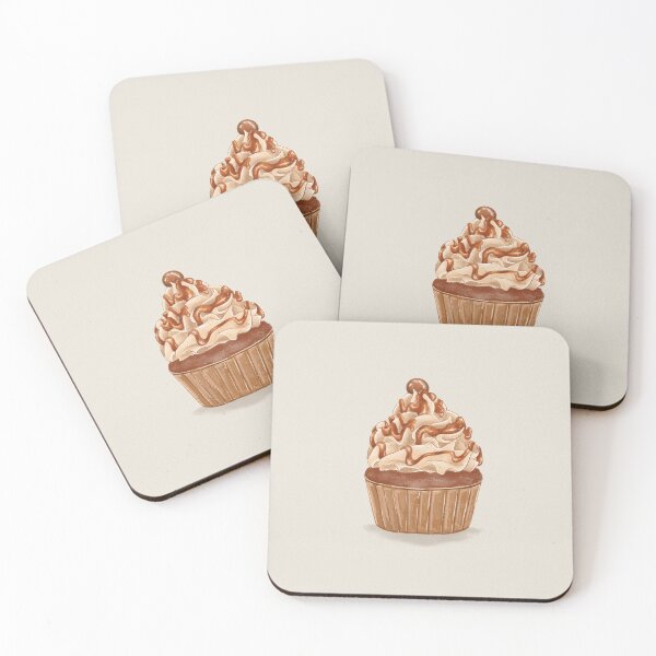 Item preview, Salted Caramel Cupcake Watercolor Illustration designed and sold by meldyss.
