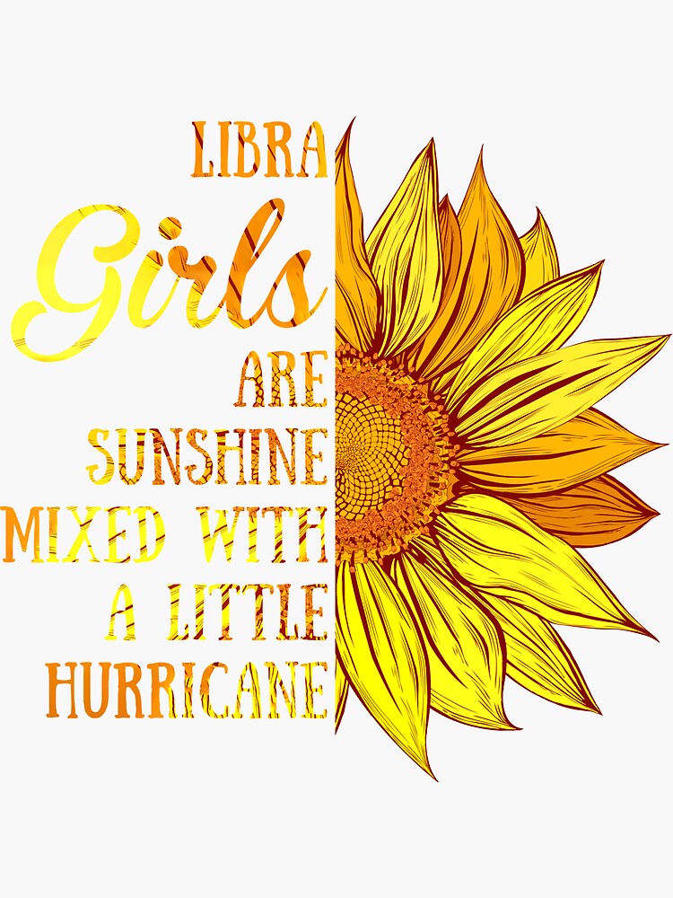 Libra Girls Sunshine Mixed Hurricane Sunflower Sticker