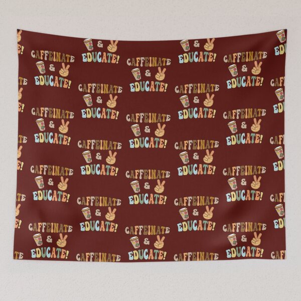 Item preview, Educational Teacher Caffeinate & Educate designed and sold by Cute & Sassy Custom Gifting Boutiques.