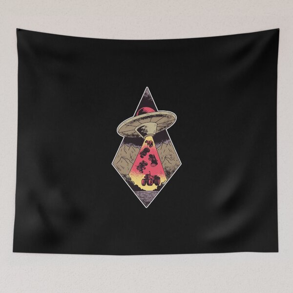 Item preview, Funny Alien Spaceship Abduction Humor For A Tractor Lover designed and sold by Nessshirts.