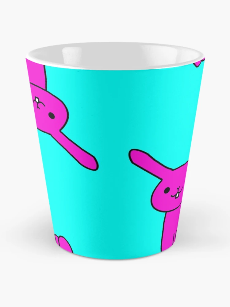 Thumbnail 2 of 4, Coffee Mug, Cartoon Rabbit Pink Blue Pattern designed and sold by Flowchart.