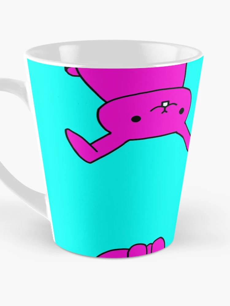 Thumbnail 3 of 4, Coffee Mug, Cartoon Rabbit Pink Blue Pattern designed and sold by Flowchart.