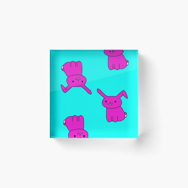 Item preview, Cartoon Rabbit Pink Blue Pattern designed and sold by Flowchart.