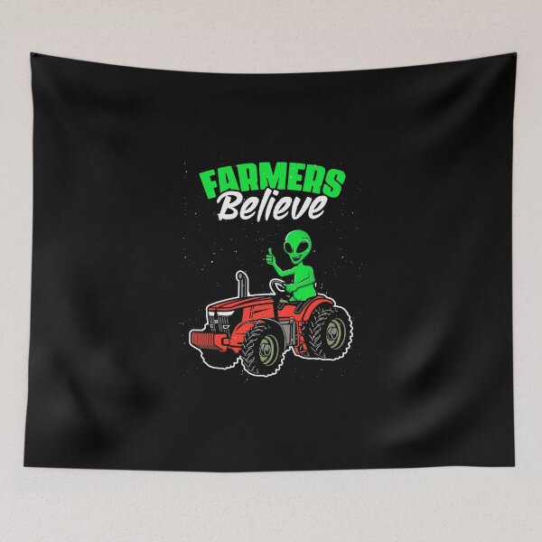 Item preview, Funny Alien Believers Tractor Operator For Outer Space Fans designed and sold by Nessshirts.