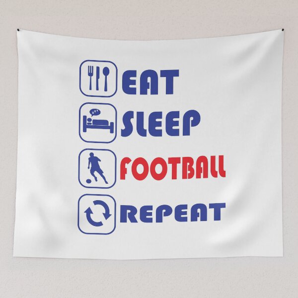Item preview, Eat Sleep Football Repeat, Football Fan Gift, Soccer Gift, Funny Football  designed and sold by FootyLocker.