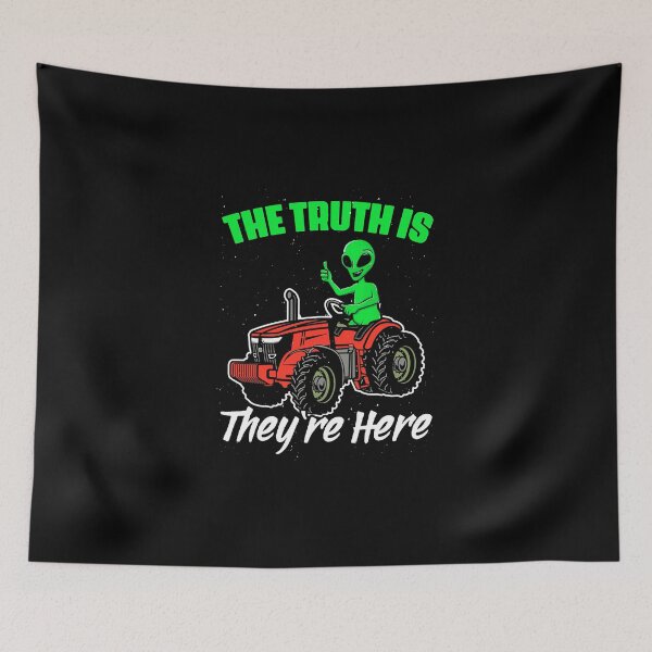 Item preview, The Truth Funny Outer Space Alien Believers For Tractor Fans designed and sold by Nessshirts.