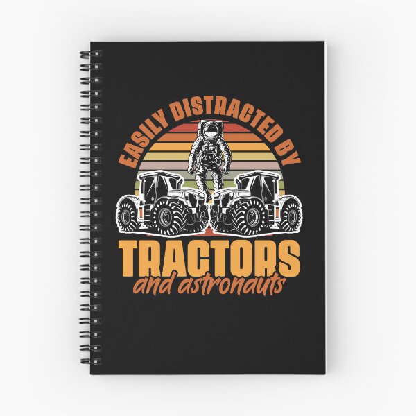 Item preview, Easily Distracted By Tractors Funny Farmers Astronaut Lover designed and sold by Nessshirts.