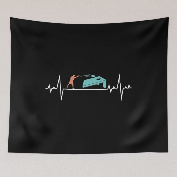 Item preview, Cornhole Bean Bag Toss Lawn Game Heartbeat Pulse designed and sold by TastefulTees.