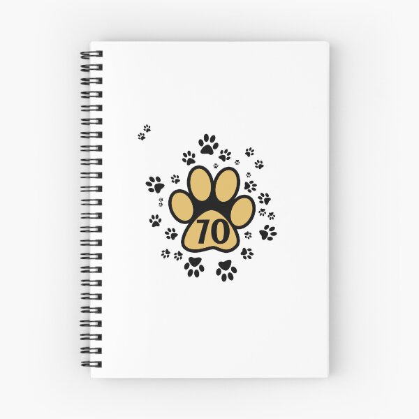 Item preview, 70 - number with animal paw pattern designed and sold by MadandMean.