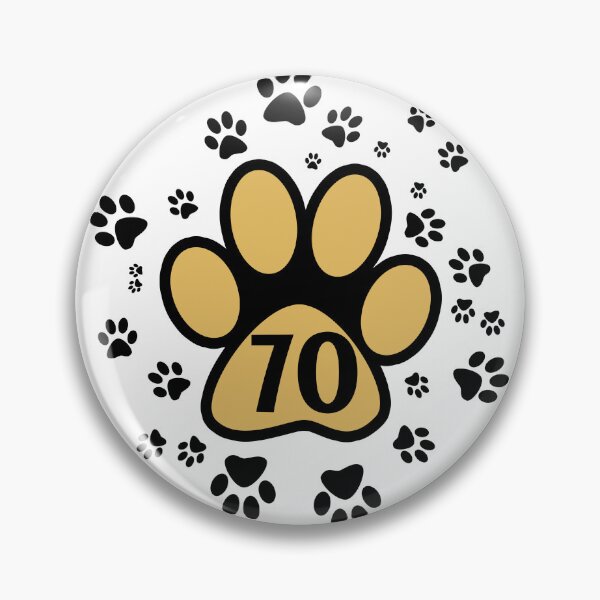 Item preview, 70 - number with animal paw pattern designed and sold by MadandMean.